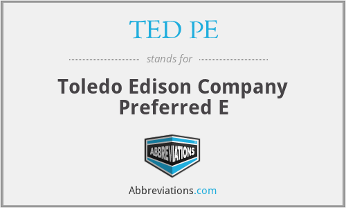 TED PE - Toledo Edison Company Preferred E